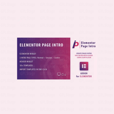 Download Page Intro For Elementor Wordpress Plugin @ Only $4.99