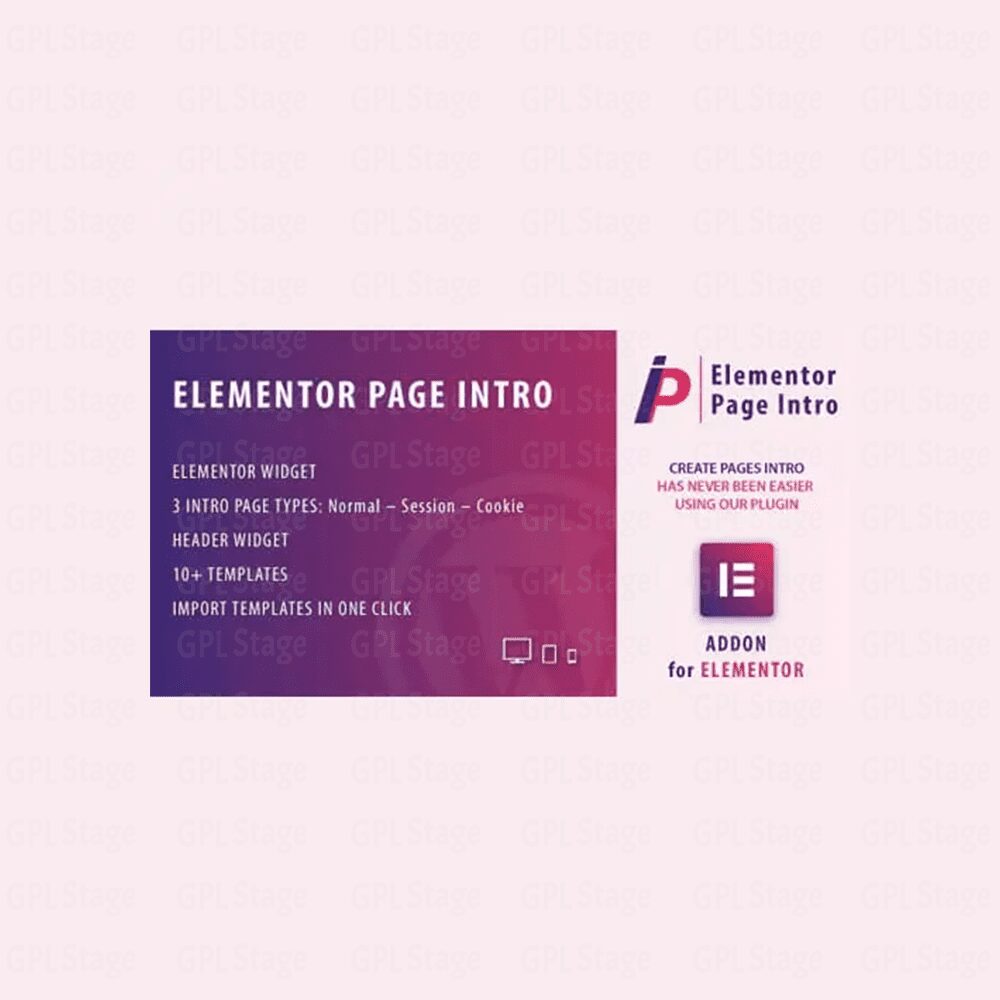 Download Page Intro for Elementor WordPress Plugin @ Only $4.99