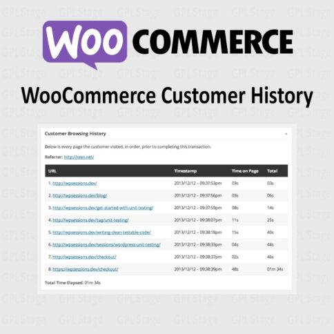 Download Woocommerce Customer History @ Only $4.99