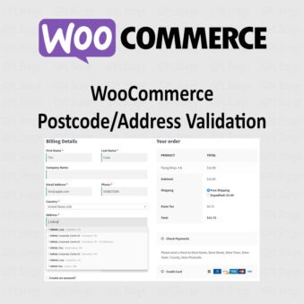 Download WooCommerce Postcode/Address Validation @ Only $4.99