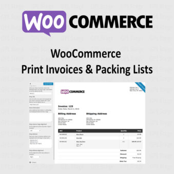 Download WooCommerce Print Invoices & Packing Lists @ Only $4.99