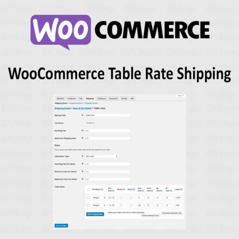Download Woocommerce Table Rate Shipping @ Only $4.99