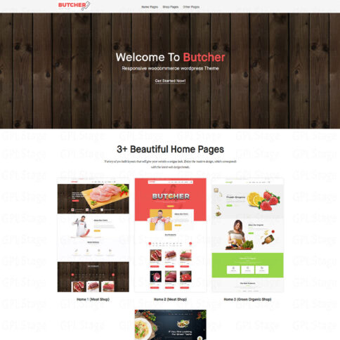 Download Butcher – Meat Shop Woocommerce Wordpress Theme @ Only $4.99