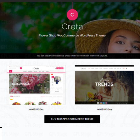 Download Creta – Flower Shop Woocommerce Wordpress Theme @ Only $4.99