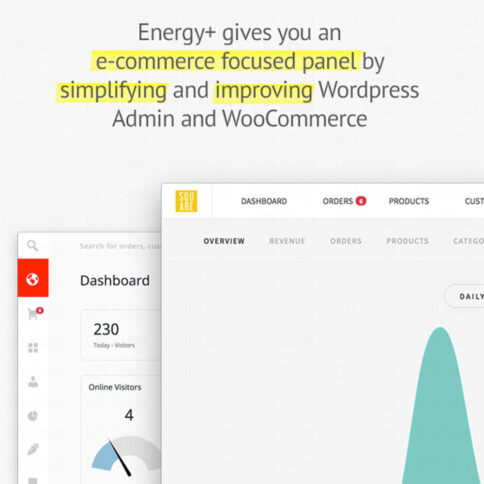 Download Energy+ A Beautiful Admin Panel For Woocommerce @ Only $4.99