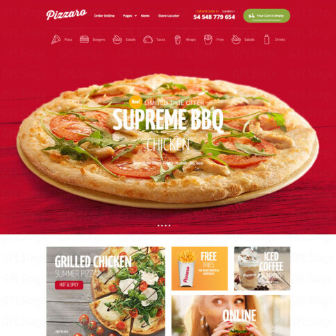 Download Pizzaro – Fast Food &Amp; Restaurant Woocommerce Theme @ Only $4.99
