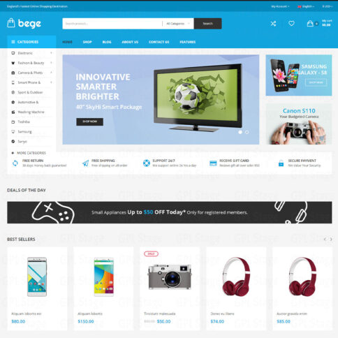 Download Bege – Responsive Woocommerce Wordpress Theme @ Only $4.99