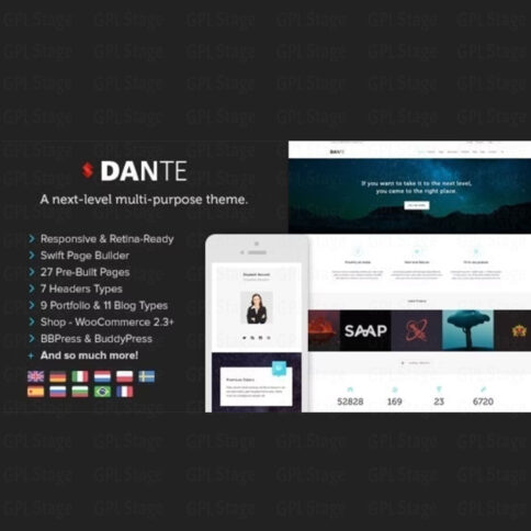 Download Dante – Responsive Multi-Purpose Wordpress Theme @ Only $4.99