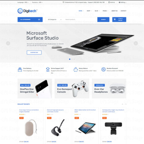 Download Digitech – Technology Theme For Woocommerce Wordpress @ Only $4.99