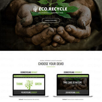 Download Eco Recycling – Ecology & Nature WordPress Theme @ Only $4.99