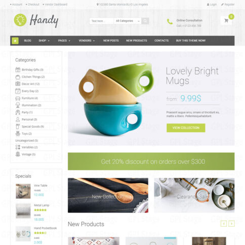 Download Handy – Handmade Items Marketplace Theme @ Only $4.99