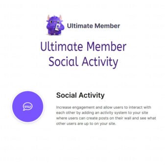 Download Ultimate Member Social Activity Addon @ Only $4.99