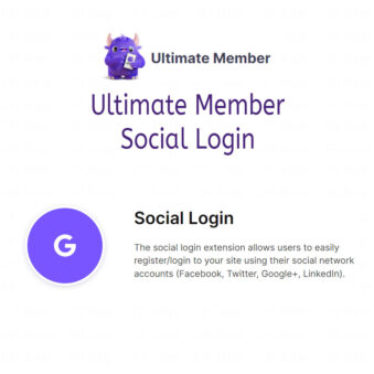 Download Ultimate Member Social Login Addon @ Only $4.99