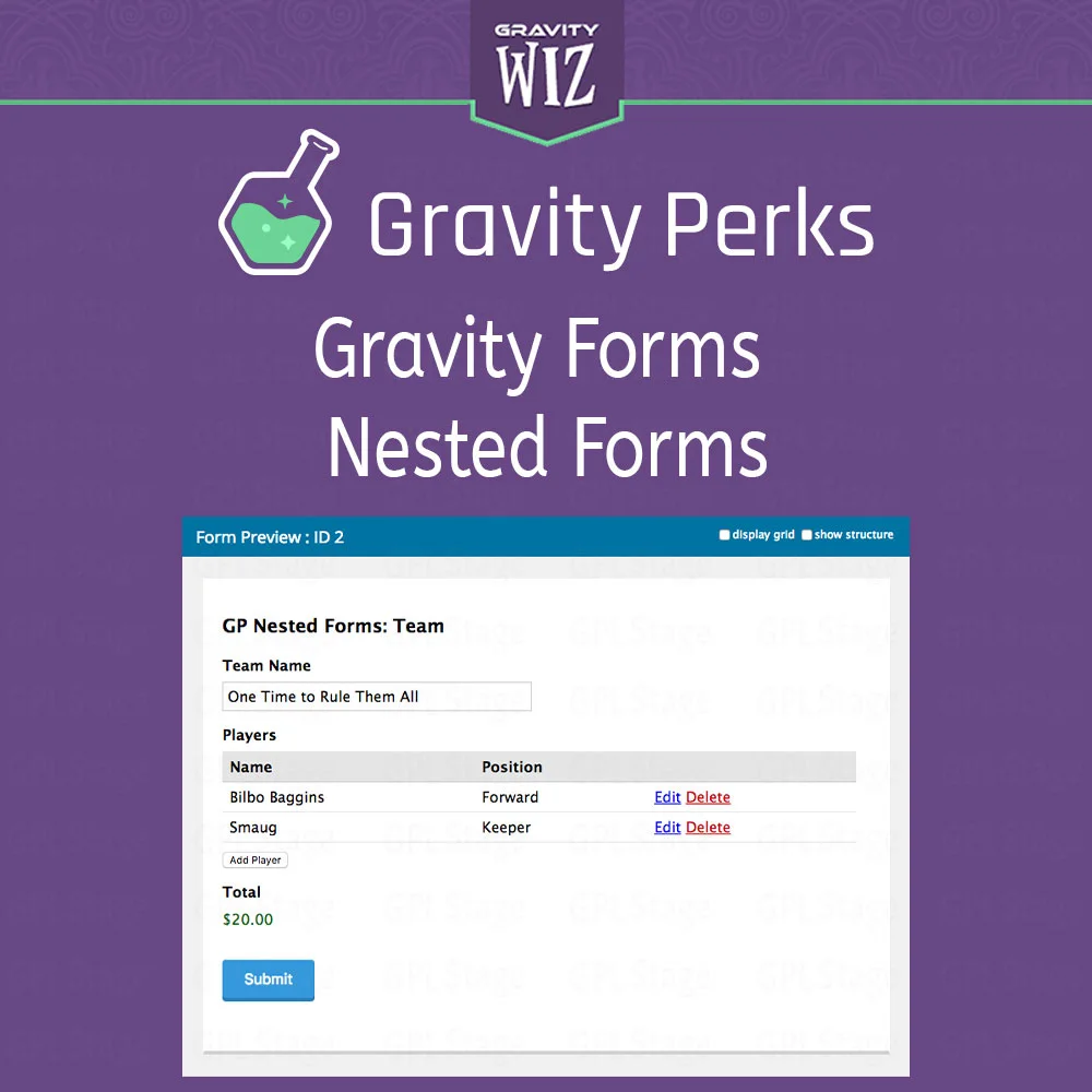 Gravity Perks Nested Forms