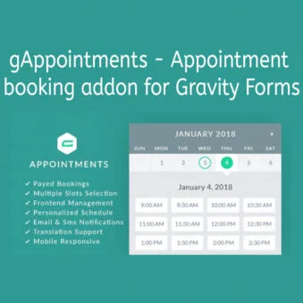 Download gAppointments – Appointment booking addon for Gravity Forms @ Only $4.99