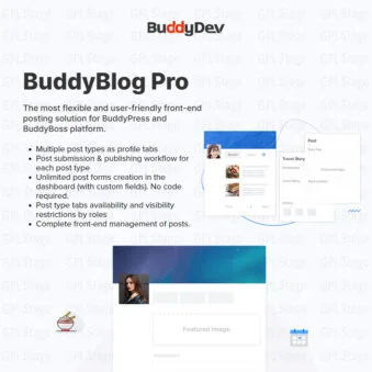 Download BuddyBlog Pro - WordPress Plugin @ Only $4.99