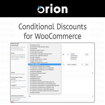 Download Conditional Discounts for WooCommerce Pro by ORION @ Only $4.99
