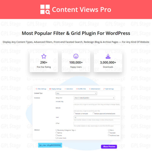 Download Content Views Pro - Wordpress Plugin @ Only $4.99