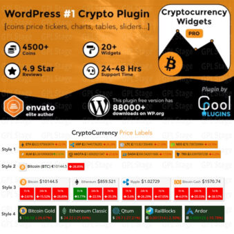 Download Cryptocurrency Widgets Pro – WordPress Crypto Plugin @ Only $4.99