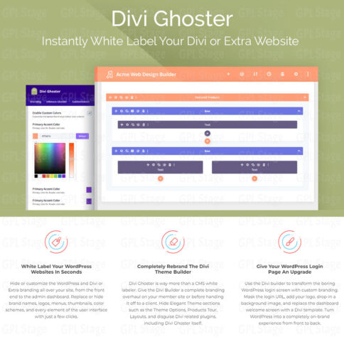 Download Divi Ghoster – White Label Divi Plugin @ Only $4.99
