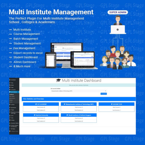 Download Multi Institute Management – Wordpress Plugin @ Only $4.99