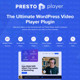 Download Presto Player Pro – WordPress Video Player Plugin @ Only $4.99