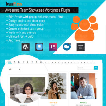 Download TeamPress – Team Showcase plugin @ Only $4.99