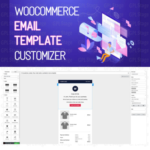 Download Woocommerce Email Template Customizer Premium @ Only $4.99