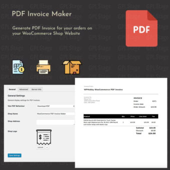 Download WooCommerce PDF Invoice Maker @ Only $4.99