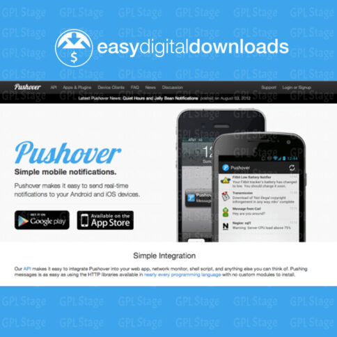 Download Easy Digital Downloads Pushover Notifications @ Only $4.99