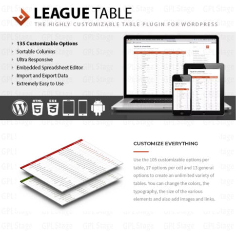 Download League Table Wordpress Plugin @ Only $4.99