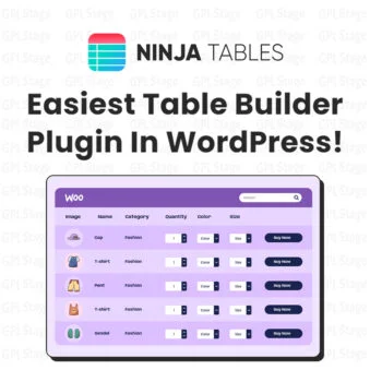 Download Ninja Tables Pro – The Fastest and Most Diverse WP DataTables Plugin @ Only $4.99