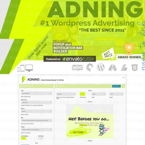 Download Adning Advertising - Professional, All In One Ad Manager For Wordpress @ Only $4.99