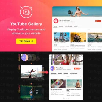 Download YouTube Plugin – WordPress Gallery for YouTube (Yottie) @ Only $4.99