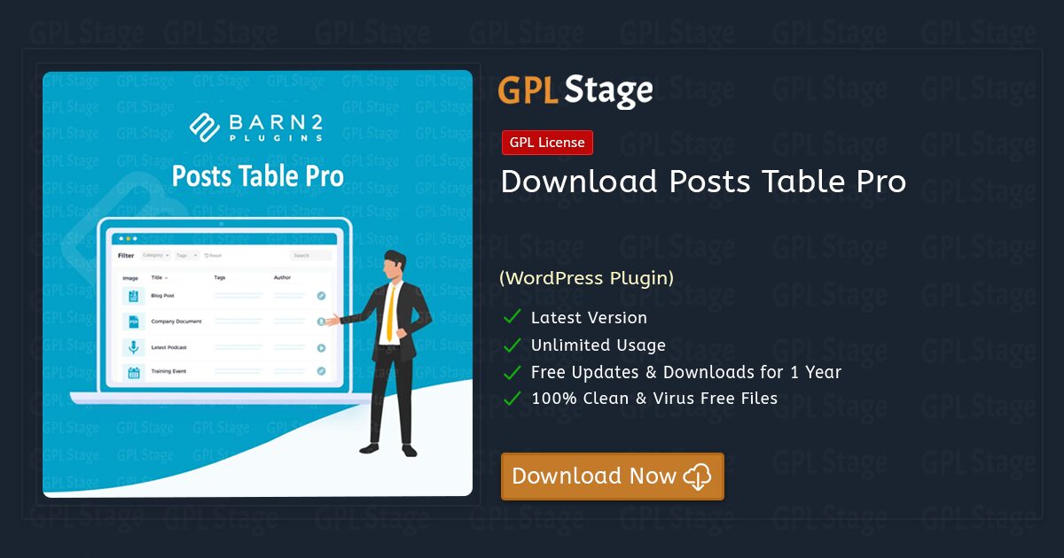 Posts Table Pro by Barn2