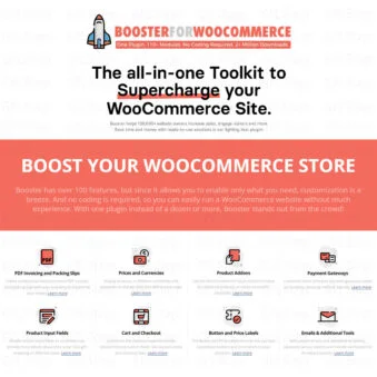 Download Booster for WooCommerce @ Only $4.99