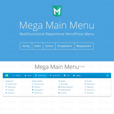 Download Mega Main Menu - Wordpress Menu Plugin @ Only $4.99