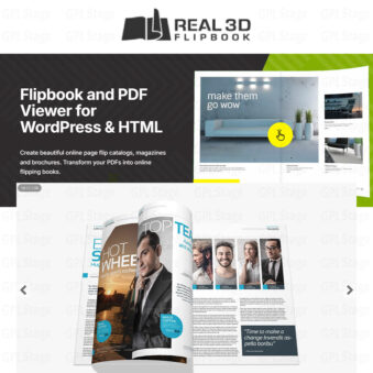 Download Real 3D FlipBook PDF Viewer WordPress Plugin @ Only $4.99