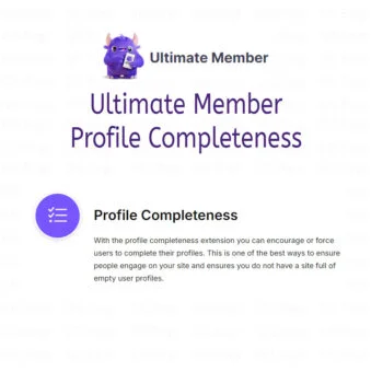 Download Ultimate Member Profile Completeness @ Only $4.99