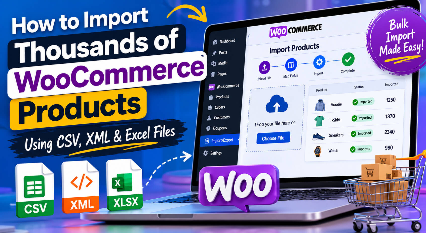 How to Import Thousands of WooCommerce Products Using CSV, XML & Excel Files