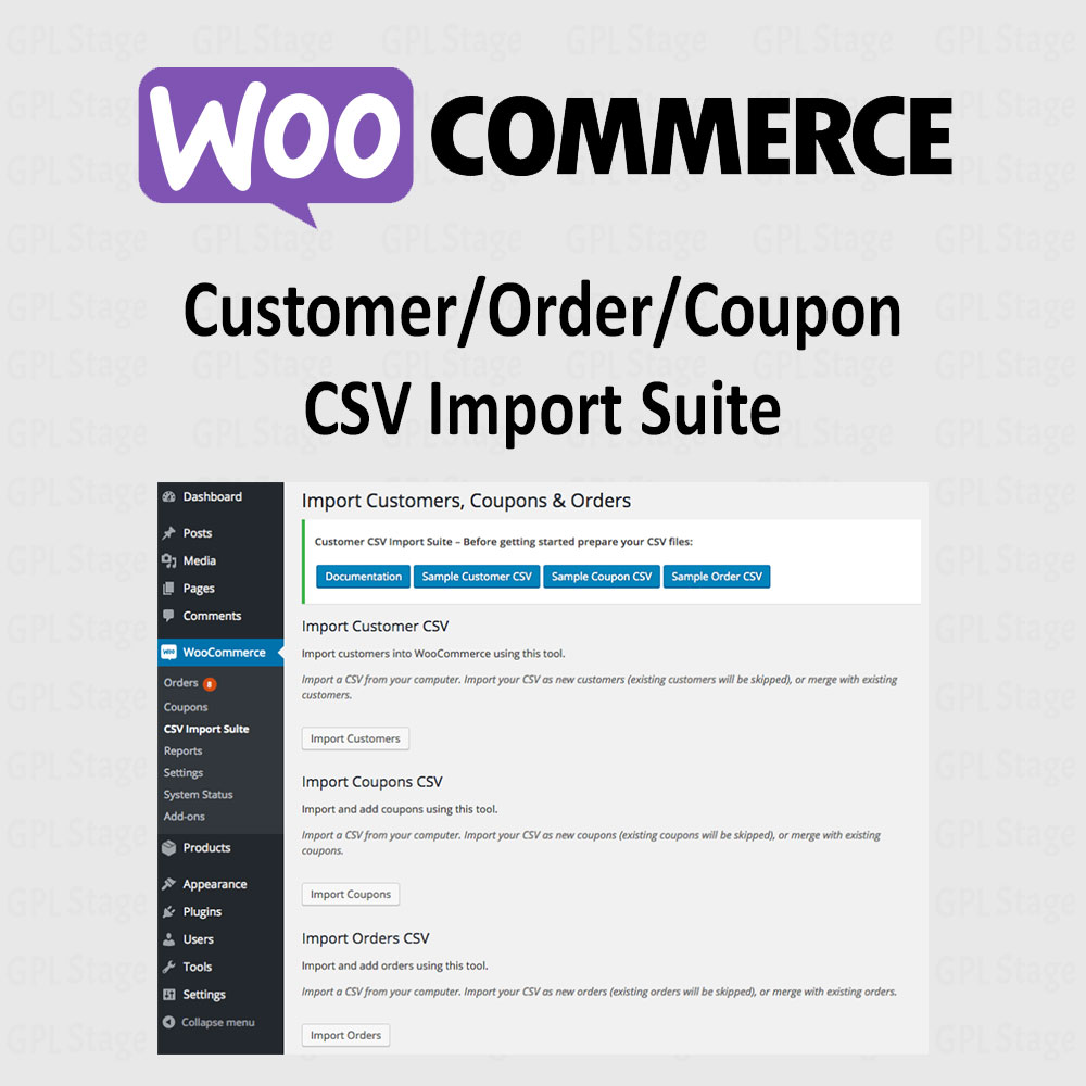 Customer/Order/Coupon CSV Import Suite for WooCommerce