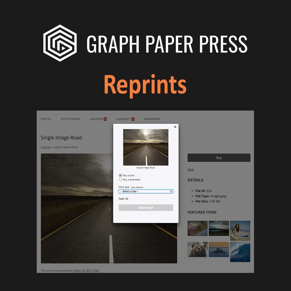 Sell Media Reprints WordPress Plugin | Graph Paper Press