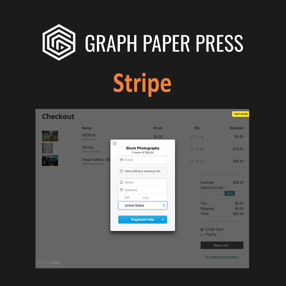 Sell Media Stripe WordPress Plugin | Graph Paper Press