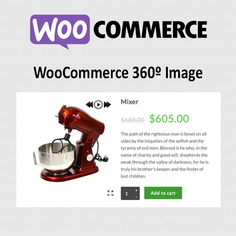 360º Image for WooCommerce