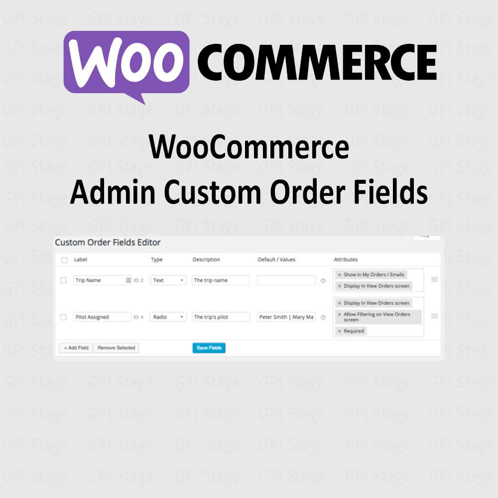 Admin Custom Order Fields for WooCommerce Admin Custom Order Fields for WooCommerce
