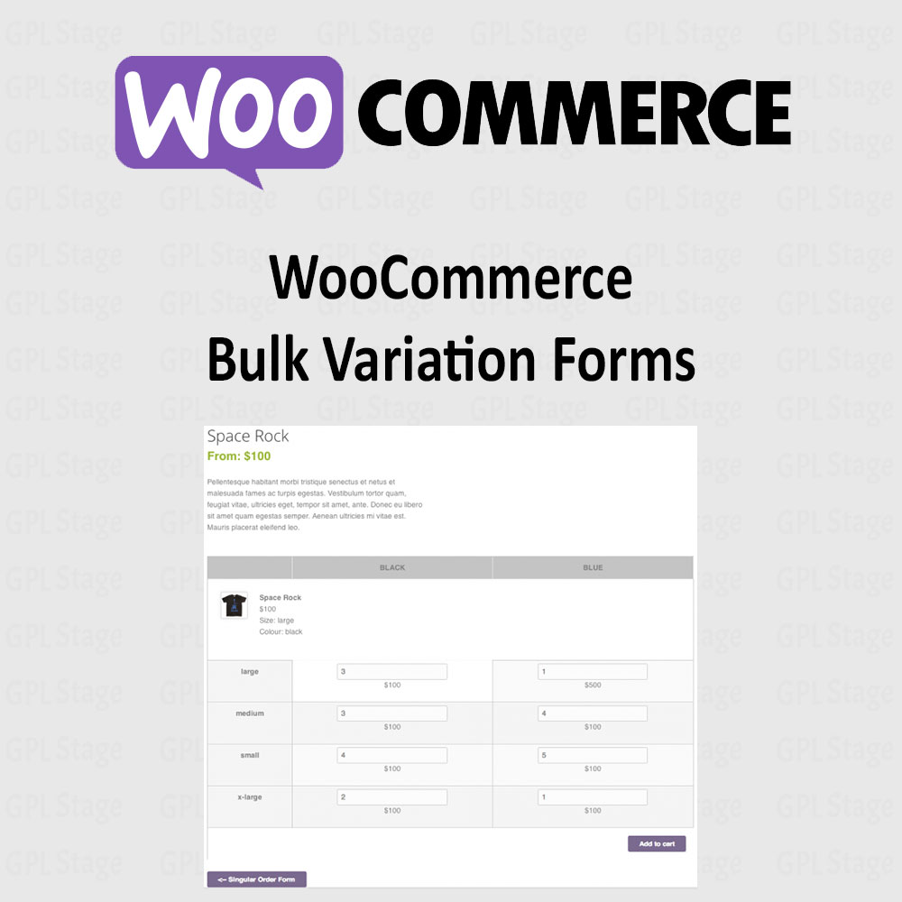 Bulk Variation Forms for WooCommerce