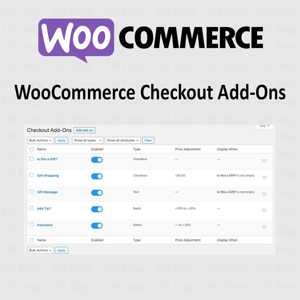 Checkout Add-Ons for WooCommerce