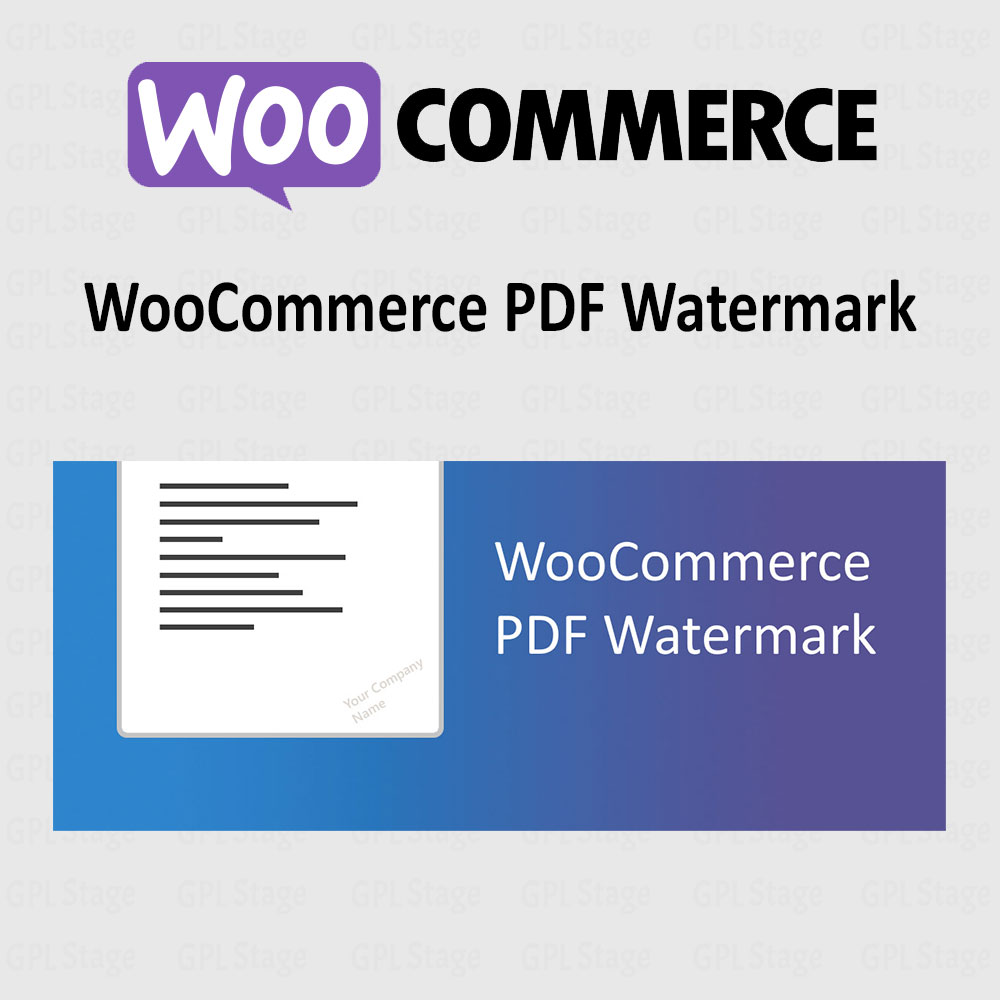 Latest Updates PDF Watermark for WooCommerce