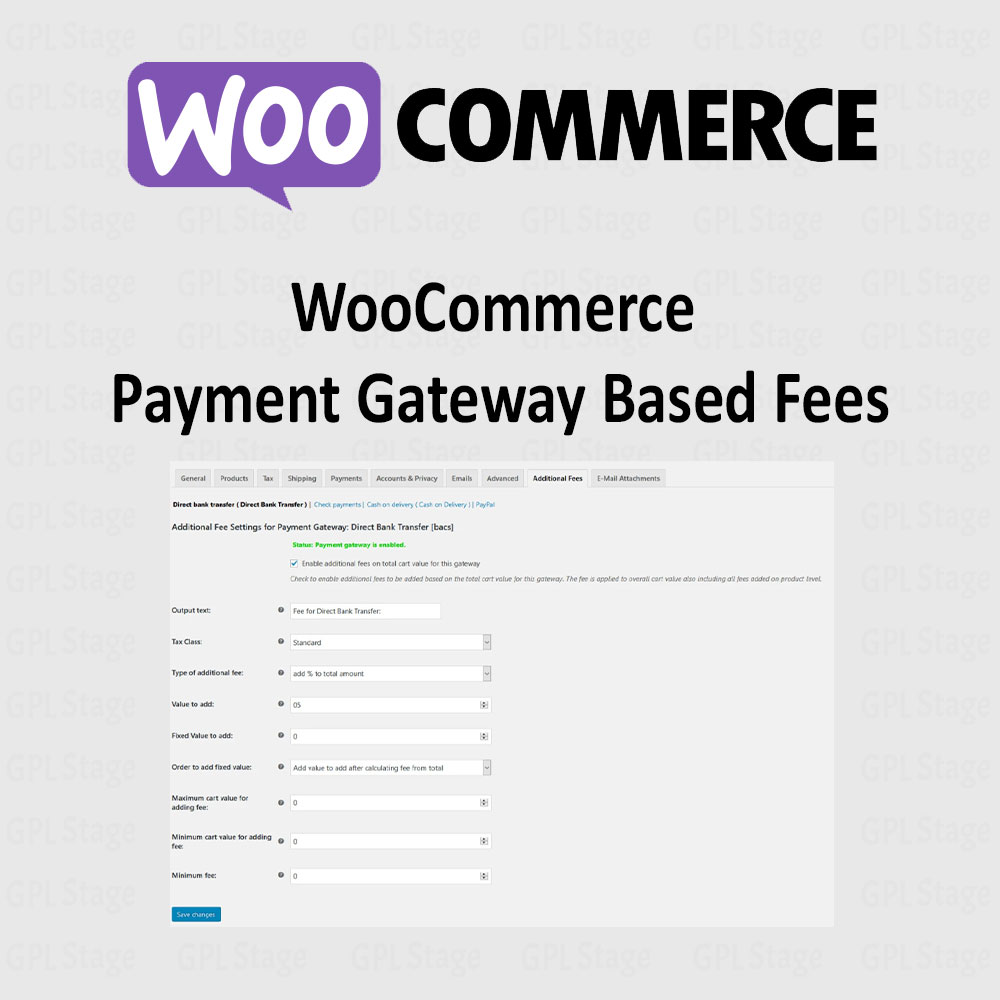 Payment Gateway Based Fees for WooCommerce