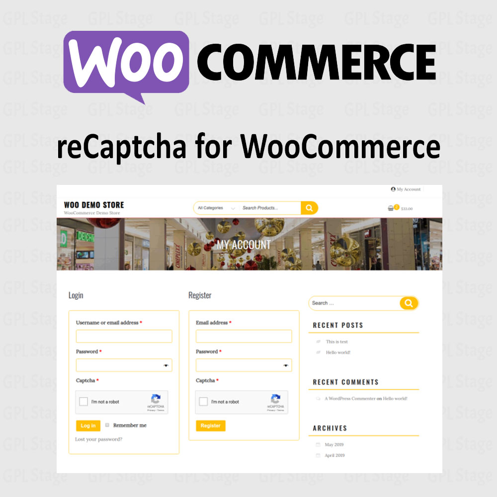 reCaptcha for WooCommerce